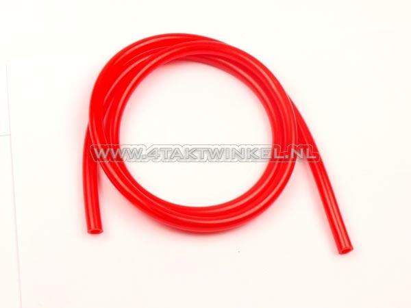 Benzineslang, 5mm - 8mm, rood, per meter