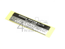 Plate, maker, OEM Honda