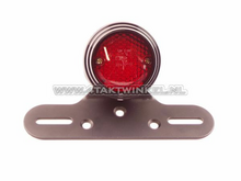 Achterlicht enkel 70mm rond, LED, rood glas, E-keur