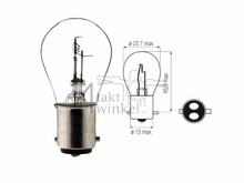 Koplamp BAX15D, duplo, 6 volt, 15-15 watt, past op SS50, CD50