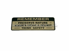 Sticker C50 stuur &quot;remember&quot; zwart 1 talig, origineel Honda