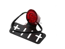 Achterlicht enkel rond, LED, rood glas