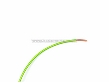 Draad per meter 1mm2, groen / geel