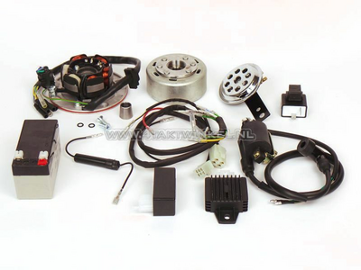 CDI ontsteking ombouw set & 12 volt elektra, past op SS50, CD50